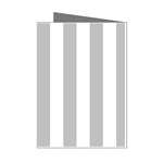 Vertical Stripes - White and Silver Gray Mini Greeting Cards (Pkg of 8)