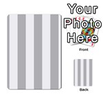 Vertical Stripes - White and Silver Gray Multi-purpose Cards (Rectangle)