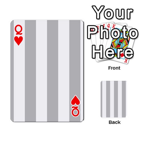 Queen Vertical Stripes Front - HeartQ