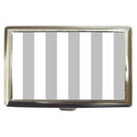 Vertical Stripes - White and Silver Gray Cigarette Money Case