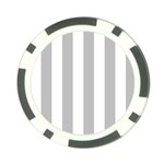 Vertical Stripes - White and Silver Gray Poker Chip Card Guard (10 pack)