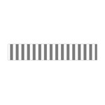 Vertical Stripes - White and Gray Flano Scarf (Mini)