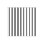 Vertical Stripes - White and Gray Satin Bandana Scarf