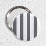 Vertical Stripes - White and Gray 2.25  Handbag Mirror