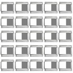 Vertical Stripes - White and Gray 9mm Italian Charm (25 pack)
