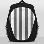 Vertical Stripes - White and Gray Backpack Bag