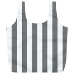 Vertical Stripes - White and Gray Full Print Recycle Bag (XL)