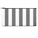 Vertical Stripes - White and Gray Pencil Case