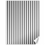 Vertical Stripes - White and Gray Canvas 36  x 48 