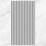 Vertical Stripes - White and Gray Canvas 40  x 72 