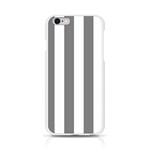 Vertical Stripes - White and Gray Apple iPhone 6/6S Silicone Case (Transparent)