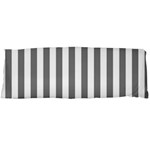 Vertical Stripes - White and Gray Body Pillow Case (Dakimakura) (One Side)