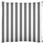 Vertical Stripes - White and Gray Large Cushion Case (One Side)