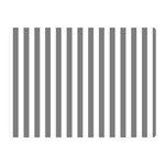 Vertical Stripes - White and Gray Double Sided Flano Blanket (Mini)