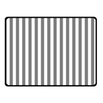 Vertical Stripes - White and Gray Double Sided Fleece Blanket (Small) (Two Sides)