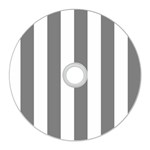 Vertical Stripes - White and Gray CD Wall Clock