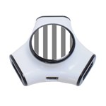 Vertical Stripes - White and Gray Portable USB Hub (One Side)