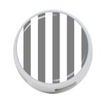 Vertical Stripes - White and Gray 4-Port USB Hub (One Side)
