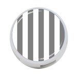 Vertical Stripes - White and Gray 4-Port USB Hub (Two Sides)