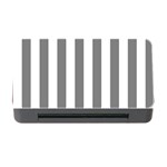Vertical Stripes - White and Gray Memory Card Reader with CF