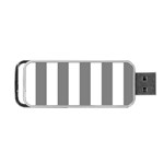 Vertical Stripes - White and Gray Portable USB Flash (Two Sides)