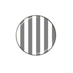 Vertical Stripes - White and Gray Hat Clip Ball Marker (10 pack)
