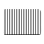 Vertical Stripes - White and Gray Small Doormat