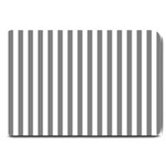 Vertical Stripes - White and Gray Large Doormat
