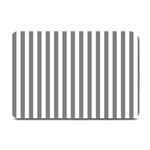 Vertical Stripes - White and Gray Plate Mat