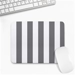 Vertical Stripes - White and Gray Small Mousepad