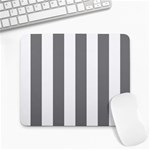 Vertical Stripes - White and Gray Large Mousepad