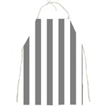 Vertical Stripes - White and Gray Full Print Apron