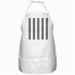 Vertical Stripes - White and Gray BBQ Apron