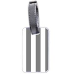 Vertical Stripes - White and Gray Luggage Tag (Two Sides)