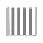 Vertical Stripes - White and Gray 4 x 4  Acrylic Photo Block