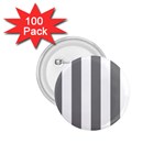 Vertical Stripes - White and Gray 1.75  Button (100 pack)