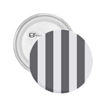 Vertical Stripes - White and Gray 2.25  Button