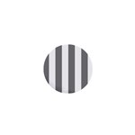 Vertical Stripes - White and Gray 1  Mini Magnet