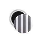 Vertical Stripes - White and Gray 1.75  Magnet