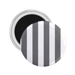 Vertical Stripes - White and Gray 2.25  Magnet