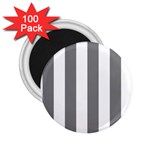 Vertical Stripes - White and Gray 2.25  Magnet (100 pack)