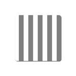 Vertical Stripes - White and Gray Magnet (Square)