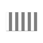 Vertical Stripes - White and Gray Sticker Rectangular (100 pack)