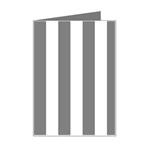 Vertical Stripes - White and Gray Mini Greeting Card