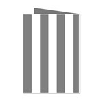 Vertical Stripes - White and Gray Mini Greeting Cards (Pkg of 8)