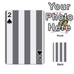 Vertical Stripes - White and Gray Playing Cards 54 Designs