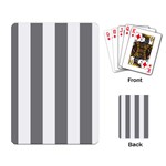 Vertical Stripes - White and Gray Playing Cards Single Design