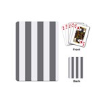 Vertical Stripes - White and Gray Playing Cards (Mini)