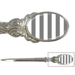 Vertical Stripes - White and Gray Letter Opener