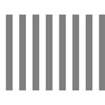 Vertical Stripes - White and Gray Birthday Cake 3D Greeting Card (7x5)